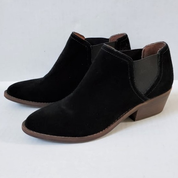Lucky Brand Shoes - Lucky Brand Frona Chelsea Black Suede Boots 7